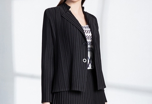 Negro señoras último plisado Oficina uniforme de moda de diseño de vestido para mujeres - Product Image 5