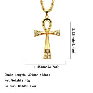 Hot Selling Hiphop Exquisite Design <b>Cross</b> Pendant Necklace Personalized Hiphop Style Unisex's Necklace Fashion Jewelry Wholesale - Product Image 4