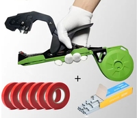 Nouvelle machine à lier les plantes de jardin, Tapetool, Tapener, poignée antidérapante en plastique + 5 rouleaux de ruban adhésif pour les légumes, les tomates, les concombres, les poivrons