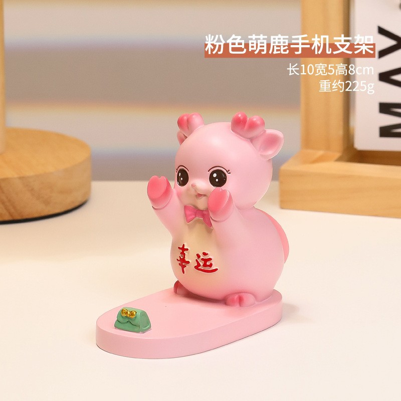 Support de téléphone mignon cerf rose