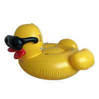 Flotteur gonflable Canard avec lunettes de soleil Blow Up Plastique Jaune Canard Flotteur de piscine