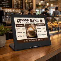 Tableta Kiosco Todo en Uno Tipo L Android para Escritorio, Pantalla LCD Táctil de 10.1 Pulgadas, Sistema de Pedidos de Autoservicio para Restaurantes