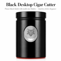 Coupe-cigares de bureau multifonctionnel 4-en-1, coupe en V multi-calibre, diffuseur d'arômes haut de gamme en acier inoxydable, métal premium