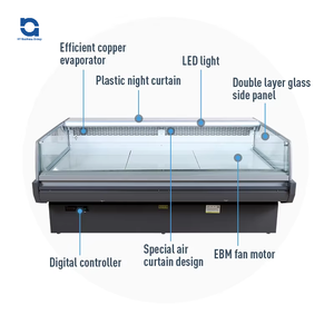 ตู้เย็นสำหรับร้านอาหารผักและผลไม้ตู้เย็นสำหรับขายเนื้อสัตว์ให้ความเย็น - Product Image 2