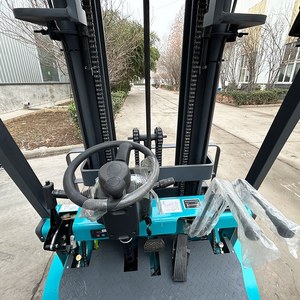 免费送货 CE 3吨电动伸缩式叉车 锂电池 3m举升高度 1480钢制框架立柱 智能仪表板 仓库用 - Product Image 3