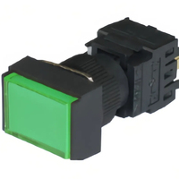 Interrupteur à bouton-poussoir rectangulaire LED de 22 mm, éclairé, 1NO1NC, 10A, pour le contrôle industriel et les appareils ménagers