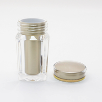 Flacon transparent double couche en PS100 de qualité alimentaire, imprimé sérigraphié, réutilisable et rechargeable, pour compléments alimentaires