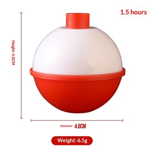 Flotteurs de pêche en mer en plastique premium rouge-blanc haute visibilité, style clip-on pour cannes à pêche en mer, grande flottabilité, multi-spécifications pour eau salée - Product Image 4