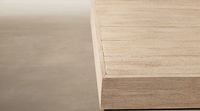 Table basse d'extérieur en teck de qualité supérieure, style moderne et minimaliste, avec assemblage de précision, directement de l'usine, pour projets de villas de luxe