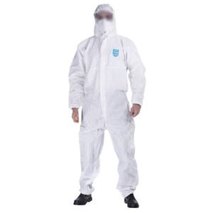 <span class=keywords><strong>CE</strong></span> TYPE5, Type6 Accepté Blanc <span class=keywords><strong>PP</strong></span> PE Microporeux Jetable Antistatique Hazmat Costumes Respirant Peintres Combinaisons - Product Image 6