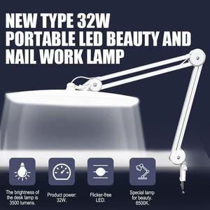 <b>Nail</b> Salon Table Long Arm Light Beauty Light Permanent Makeup and Eyelash <b>Extension</b> Work LED <b>Nail</b> Polishing Light - Product Image 2