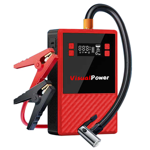 Démarreur <span class=keywords><strong>de</strong></span> voiture avec compresseur d'air 150 PSI, arrêt automatique, gonfleur <span class=keywords><strong>de</strong></span> pneus, booster <span class=keywords><strong>de</strong></span> batterie au lithium pour moteur essence 8.0L/diesel 6.5L - Product Image 1