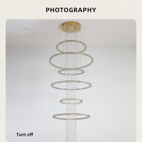 Lustre moderne en verre soufflé à la main en spirale transparente, luminaire suspendu LED pour villa, salon, escalier, plafond haut