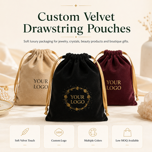 Pochettes à bijoux en velours avec logo personnalisé, sacs cadeaux noirs à cordon, pochettes en velours doux à poils courts pour <span class=keywords><strong>mariage</strong></span>, fête, emballage cosmétique - Product Image 2