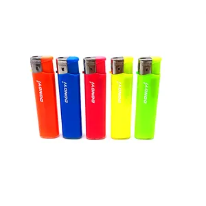 Slim Size Fluorescent Color Disposable Gas Lighter Cigarettes Lighter Electric