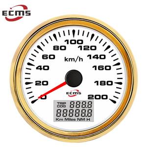 नई 85 मिमी मोटरसाइकिल जीपीएस स्पीडोमीटर गेज <span class=keywords><strong>200</strong></span> किमी/घंटा यात्रा माइलेज 9-32v 316l बेजल आठ रंग बैकलाइट - Product Image 2