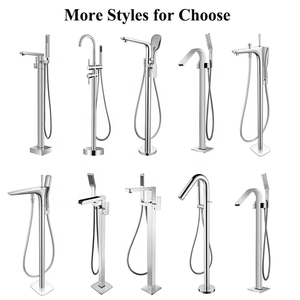 <span class=keywords><strong>Gockel</strong></span>独立式浴缸和淋浴混合器单手柄落地式黄铜浴缸水龙头，带陶瓷阀芯，适用于酒店 - Product Image 4