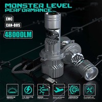 Faro LED H4 Súper Brillante de Corte Plano, Mini Proyector Bi-LED RHD LHD, Lente Bi-LED, 90W, Focos LED para Auto y Moto