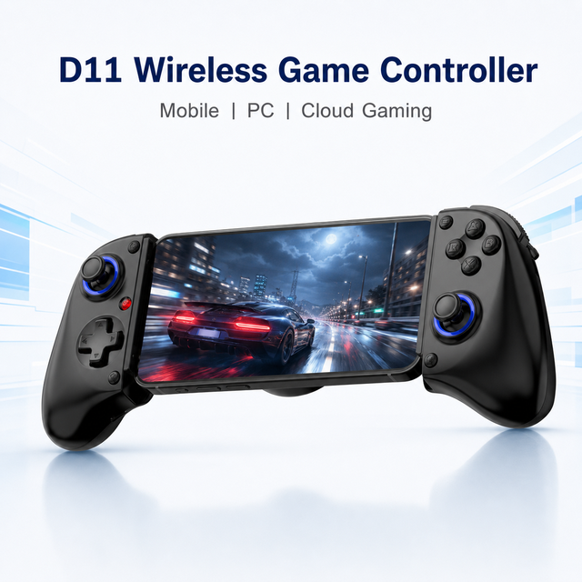 D11 Telescopic Wireless Game Controller Hall Trigger Mobile Cloud Gaming Gamepad for PC OEM ODM