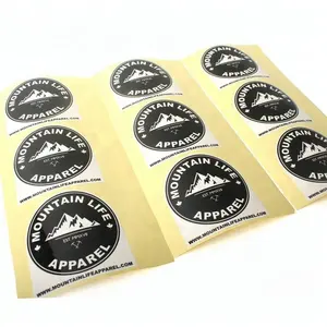 Pemasok Kertas Label Kemasan Pakaian Label Stiker Potong Perekat dengan Logo Nama Kustom