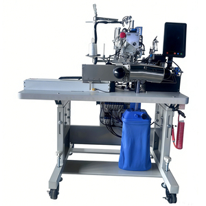 Machine à coudre industrielle programmable informatisée à haute productivité pour ourlets de bas de vêtements en tissu jersey piqué - Product Image 3