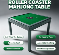 Table de Mahjong Automatique Roller Coaster 13.5 °   Sortie de tuiles inclinables sans pression, faible bruit pour les fêtes à domicile