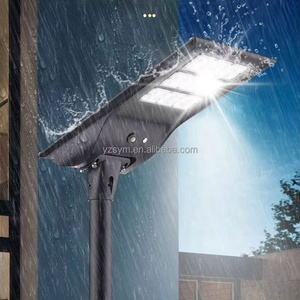 Lampadaire solaire LED tout-en-un en aluminium 60W 80W avec capteur, télécommande, étanche IP65, batterie et garantie de 5 ans - Product Image 1