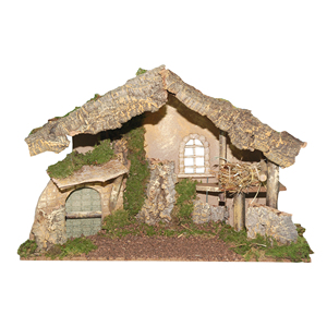 Ensemble de blocs de construction rustiques en bois faits à la main, cabane vide, dimensions 50x20, hauteur 32 cm, utilisation en intérieur - Product Image 1