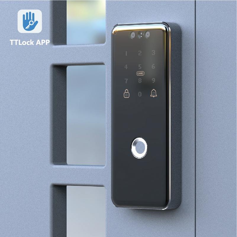Ttlock ลายนิ้วมือคู่, บัตร, (จดจำใบหน้า, รหัสผ่าน, กุญแจกล), ไม่มีการควบคุมระยะไกล