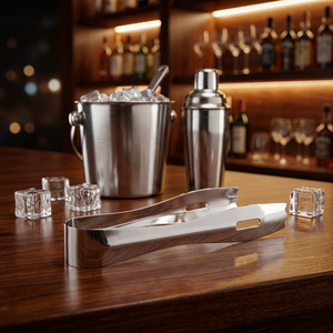 Stainless Steel Eco-Friendly Ice Tongs 200mm Durable Minimalist <b>Bar</b> <b>Tools</b> From Rajasthan - Product Image 4