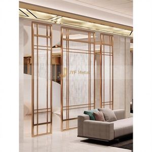 ANN5417 Modern Coated Stainless Steel <b>Screen</b> Divider <b>Partition</b> with Multi-Functional Design and Unique Pattern Customization - Product Image 6