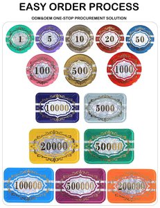 Jetons de <span class=keywords><strong>poker</strong></span> en acrylique personnalisés multi-tailles avec impression UV, ronds et rectangulaires, pour les tournois de casino, directement de l'usine - Product Image 4
