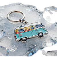 Porte-clés mousqueton personnalisé en alliage de zinc, motif dessin animé vintage, logo de voiture, vente en gros OEM, cadeau promotionnel étanche, 15 ans d'expérience