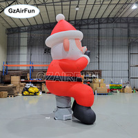 Grand Père Noël gonflable assis, décoration de Noël, modèle publicitaire, mascotte gonflable de Père Noël pour l'affichage des fêtes de Noël