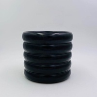 Petit pot de fleur rond en céramique boîte marron émaillée pour plantes de cactus fournitures de jardin pour usage intérieur ou extérieur