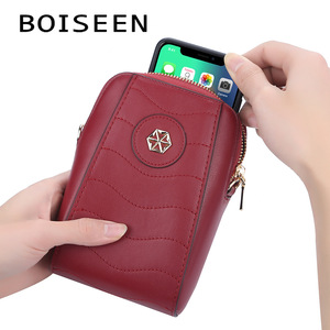 Boiseen Women's Phone Bag 7 Inch Zipper Vertical <b>Square</b> Portable Crossbody Bag With Chain Shoulder Bag - Product Image 1