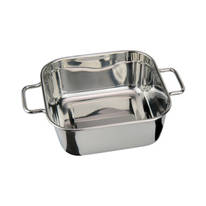 Mini plat à rôtir en acier inoxydable avec 2 poignées 12 × 12 × 4,5 h cm, pour une portion individuelle Ilsa - Product Image 1