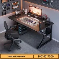 Bureau d'ordinateur en acier, bureau de jeu moderne et simple, chaise, bureau à domicile, bureau d'étude pour étudiants, établi de chambre à coucher, bureau de travail