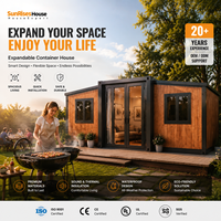 Maison conteneur extensible de 20 pieds, prix compétitif, studio préfabriqué en acier pour jardin