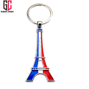 14 ans d'usine porte-clés métal émaillé personnalisé porte-clés thème <span class=keywords><strong>tourisme</strong></span> français Seine musée du Louvre cathédrale Notre-Dame - Product Image 2