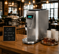 Chauffe-eau électrique LED 10L en acier inoxydable pour usage commercial, idéal pour les équipements de restauration dans les salons de thé et les cafés