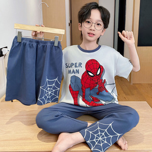 Pyjamas en coton pur pour garçons, 1 à 12 <span class=keywords><strong>ans</strong></span>, nouveaux modèles de pyjamas et de vêtements de détente pour bébés, sur mesure à partir d'échantillons. - Product Image 3