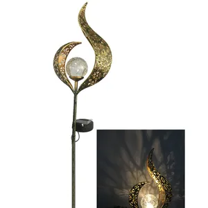 Заводская цена, металлическая палочка, стеклянный шар, украшение, водонепроницаемый светодиодный садовый светильник