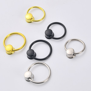 European Style Ring <b>Drawer</b> Pull Zinc Alloy Cabinet Handle Single Hole Black <b>Silver</b> Gold Finish Durable Furniture <b>Knob</b> - Product Image 2