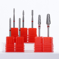 Outils à ongles professionnels enlever Gel vernis colle dure rouge E fichier carbure de tungstène foret à ongles