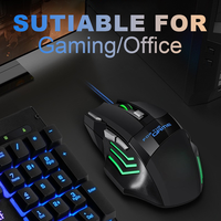 Mouse Gaming Optik Berkabel RGB Ergonomis USB untuk PC/Laptop/Desktop