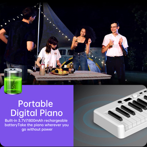 Piano Numérique Pliable TERENCE X88C 88 Touches, Clavier Semi-Lesté Portable avec Haut-parleurs & Bluetooth pour Débutants - Product Image 3