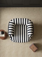 Sofá Individual Retro a Rayas para Vestíbulo de Hotel, Casa de Huéspedes, Silla Creativa de Ocio, Muebles para Sala de Estar de Apartamento o Villa