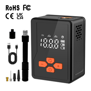 Usine Rechargeable ABS Portable <span class=keywords><strong>Pompe</strong></span> À Air Électrique Vélo <span class=keywords><strong>Pompe</strong></span> Mini Vélo <span class=keywords><strong>Pompe</strong></span> Numérique Brushless Moteur D'urgence Lumière <span class=keywords><strong>Pneu</strong></span> - Product Image 1