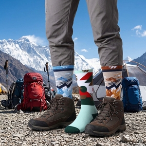 Chaussettes <span class=keywords><strong>de</strong></span> <span class=keywords><strong>ski</strong></span> en laine mérinos à motifs <span class=keywords><strong>de</strong></span> dessins animés pour enfants, chaussettes thermiques pour garçons et filles, chaussettes <span class=keywords><strong>de</strong></span> snowboard d'hiver tricotées, 2 paires - Product Image 5